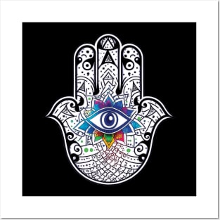 HAMSA Jewish amulet against bad luck Posters and Art